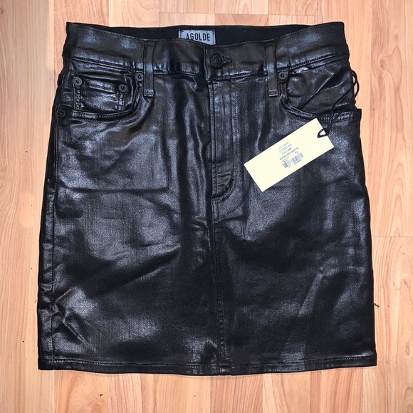 Agolde Dresses & Skirts - AGOLDE | Lydia black vegan leather skirt